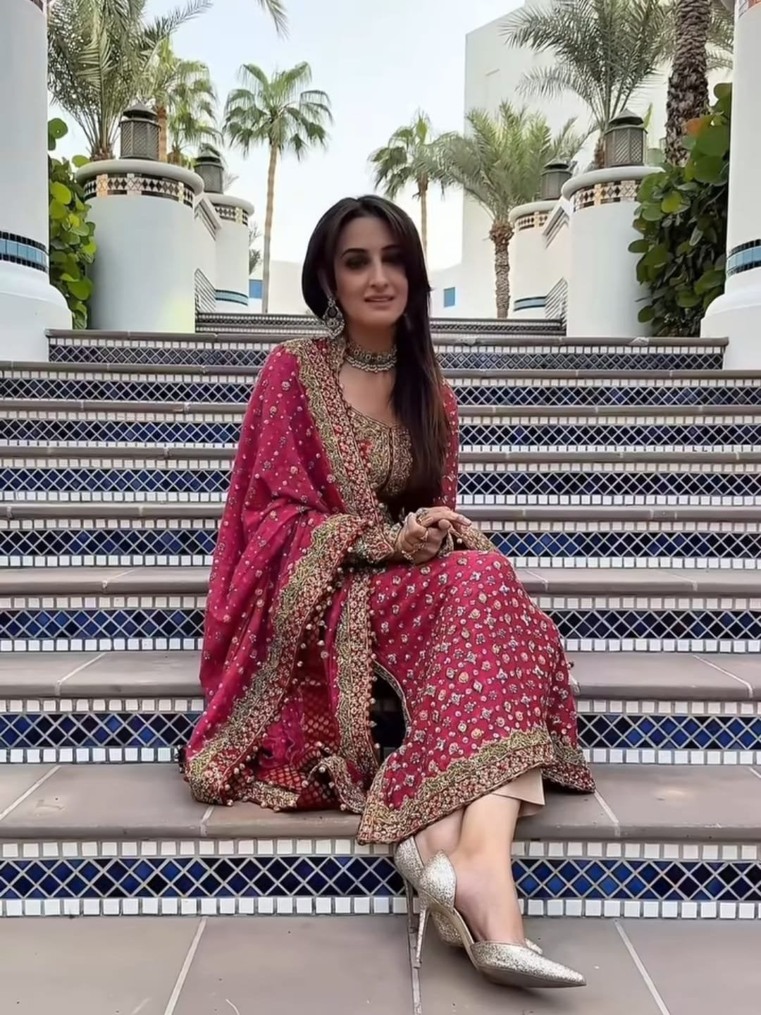 SHAEBIZ PRESENTING LUXURY SHOCKING PINK CHIFFON COLLECTION| FORMAL WEAR| TOP PAKISTANI DRESS BY SHAEBIZ