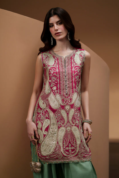 ETHNIC EMBROIDERED RAW SILK COLLECTION| UNSTITCHED 3 PCS BY SHAEBIZ