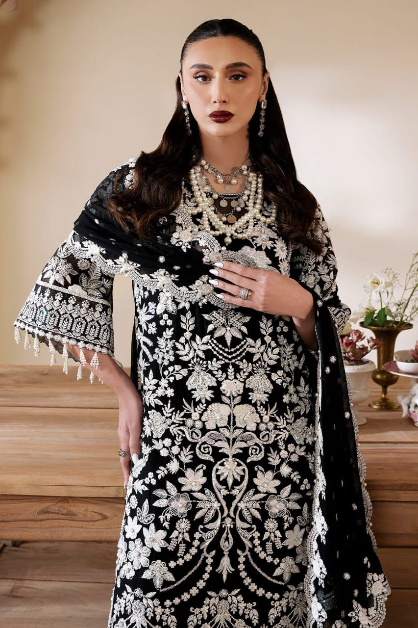 SERENE LUXURY CHIFFON COLLECTION| UNSTITCHED 3 PCS| TOP PAKISTANI DRESS BY SHAEBIZ