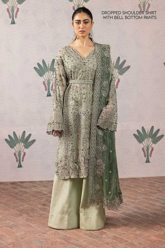 IZNIK TEHAR SHENDI LUXURY ORGENZA COLLECTION| UNSTITCHED WEDDING FORMALS BY SHAEBIZ