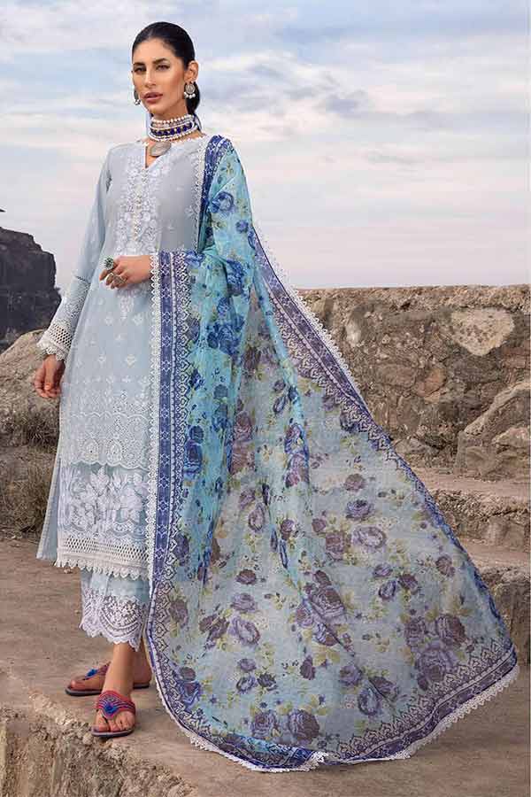 ZAINAB CHOTTANI CHIKANKARI LAWN (ZC-SF22)