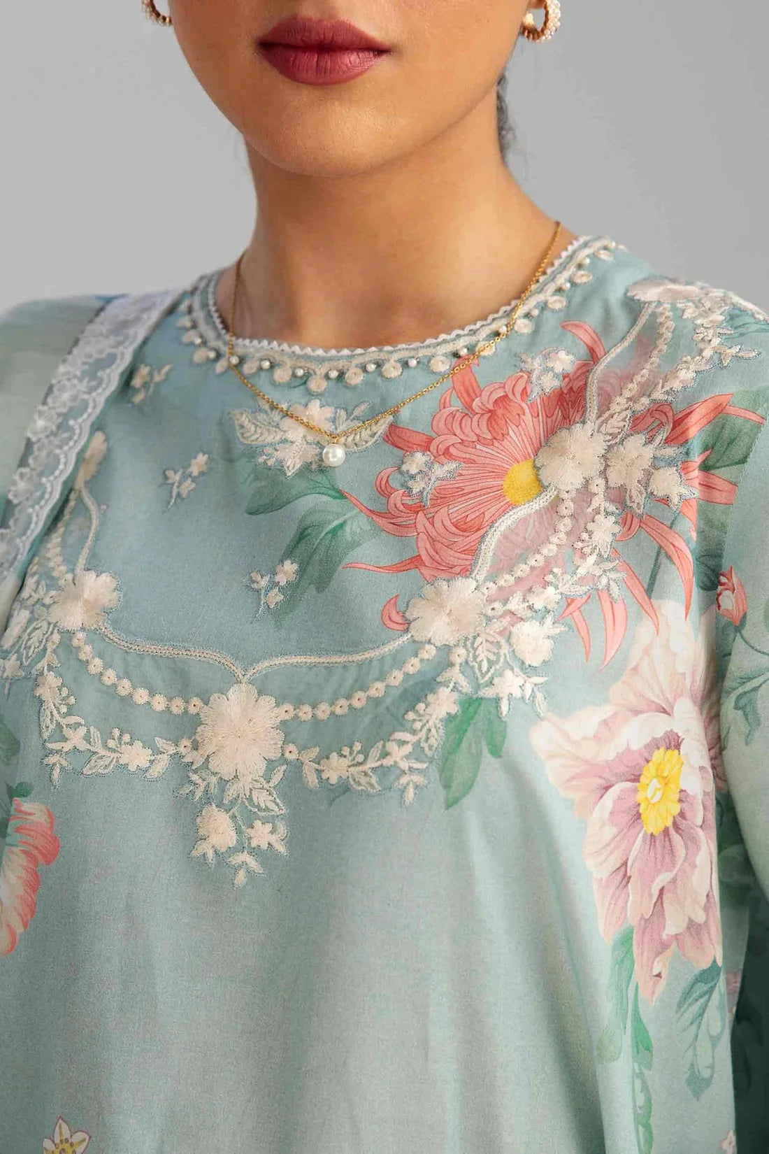Coco Zara Shahjahan | Z23-5B | Wearing By Hania Amir | Unstitch Lawn Collection | By Shaebiz