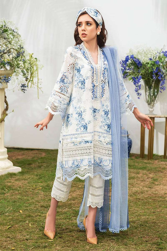 FARIDA HASAN LAWN CHICKENKARI LUXURY DRESS(FH-SC22)