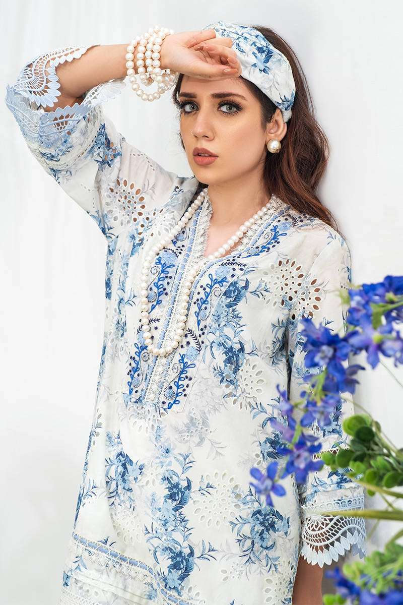 FARIDA HASAN LAWN CHICKENKARI LUXURY DRESS(FH-SC22)