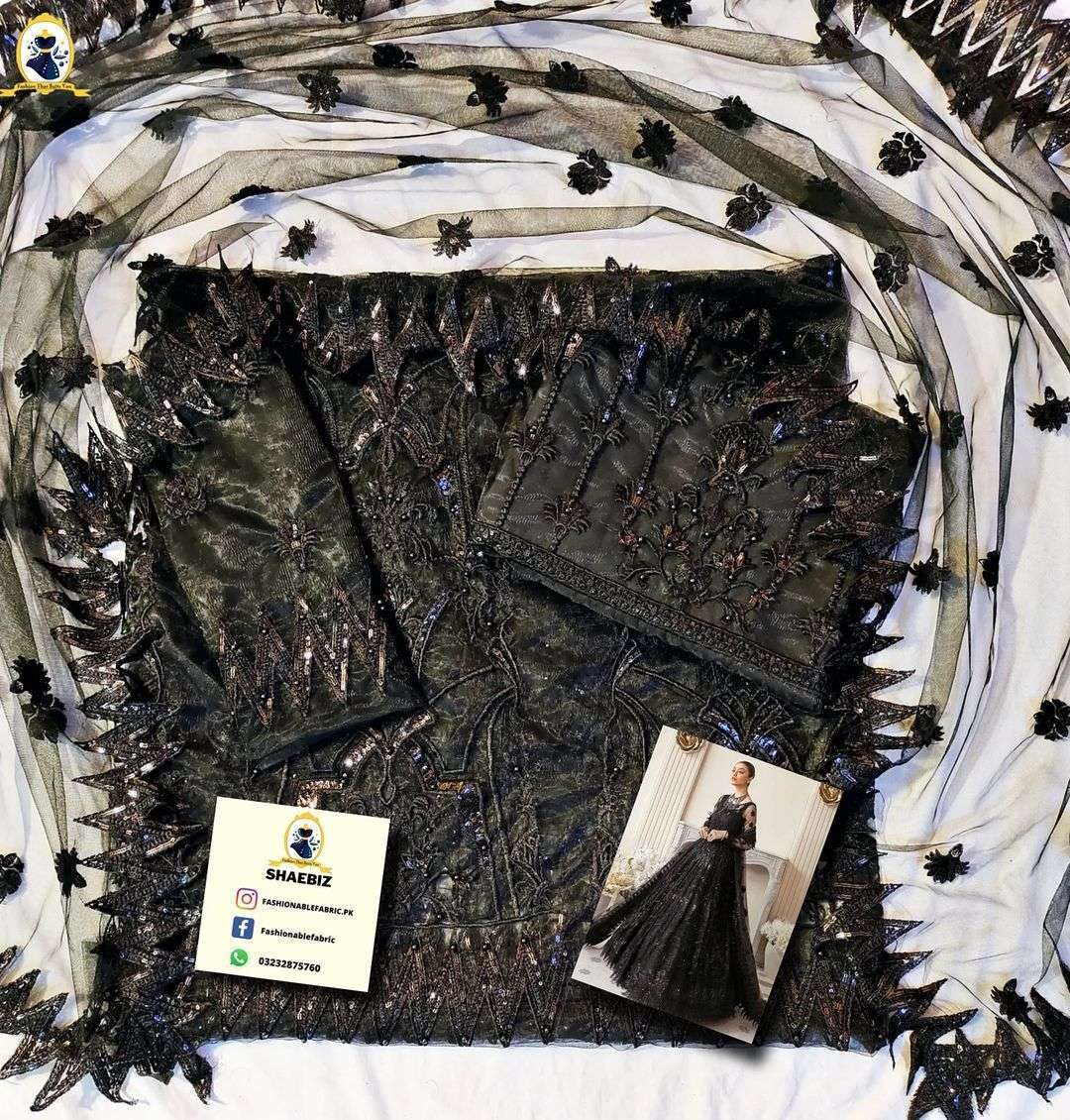 AKBER ASLAM BLACK MAXI