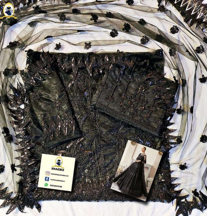 AKBER ASLAM BLACK MAXI