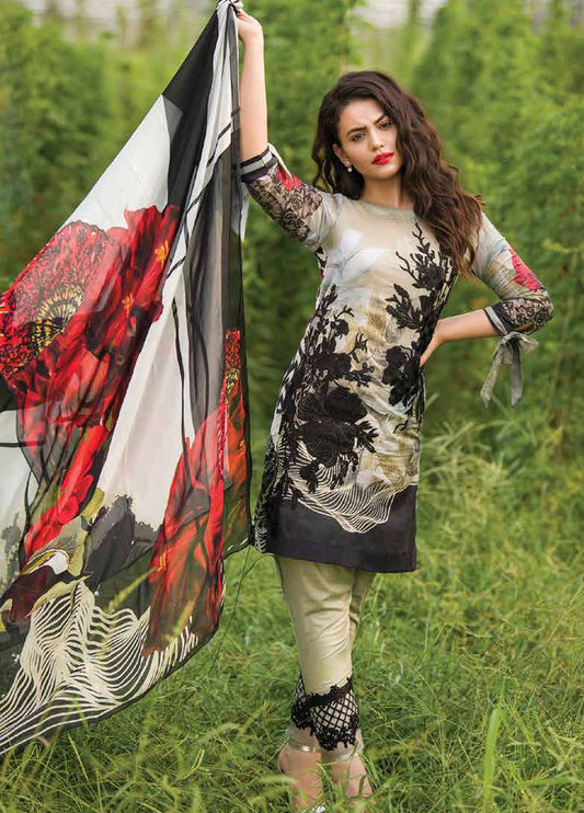 ASIFA NABEEL 3D PRINT FORMAL DRESS (AN-3D21)