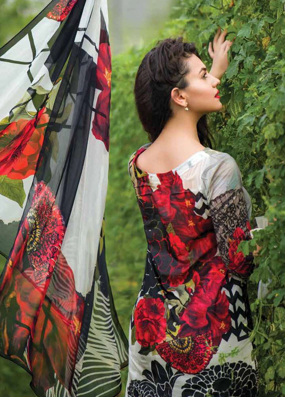 ASIFA NABEEL 3D PRINT FORMAL DRESS (AN-3D21)