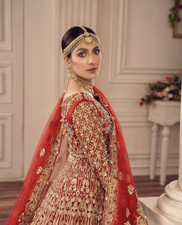 Anaya Red Bridal Collection Net Maxi Dress AY-RNM22