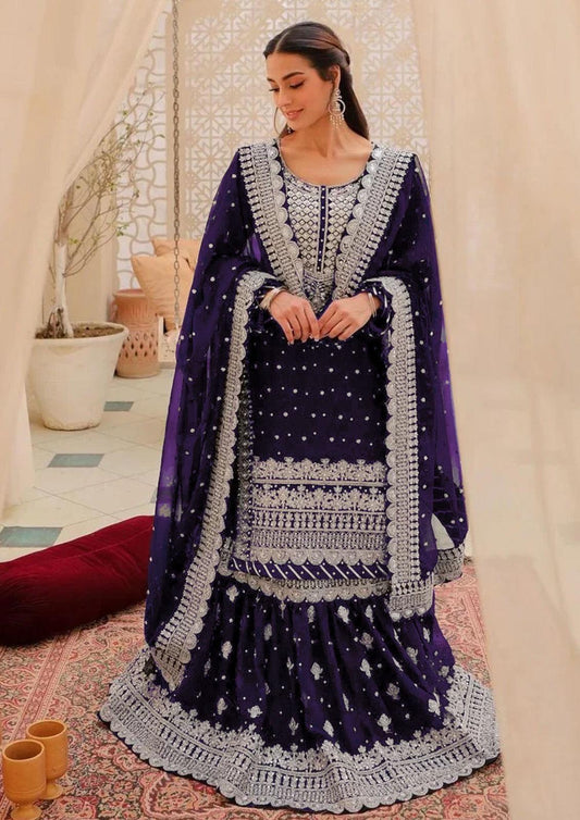 ASIM JOFA LATEST CHIFFON PARTY WEAR WITH GHARARA| IQRA AZIZ| TOP PAKISTANI DRESS BY SHAEBIZ
