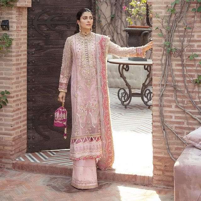 AFROZEH TEA PINK LUXURY PARTY WEAR (AF-TP22)