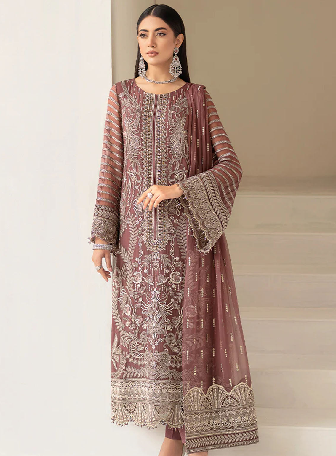 FLOSSIE NEW LUXURY NET COLLECTION| UNSTITCHED WEDDING EDITION| TOP PAKISTANI DRESS BY SHAEBIZ