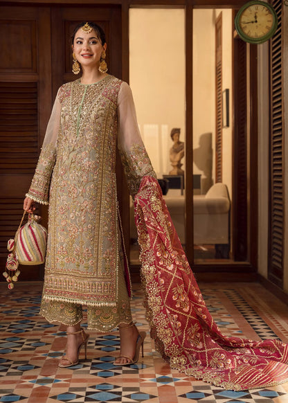 CRIMSON X SAIRA SHAKIRA | AK JHALAK WEARING BY HANIA AMIR | UNSTITCH COLLECTION BY SHAEBIZ IN MASTER REPLICA