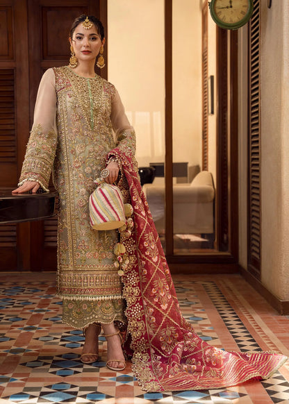 CRIMSON X SAIRA SHAKIRA | AK JHALAK WEARING BY HANIA AMIR | UNSTITCH COLLECTION BY SHAEBIZ IN MASTER REPLICA