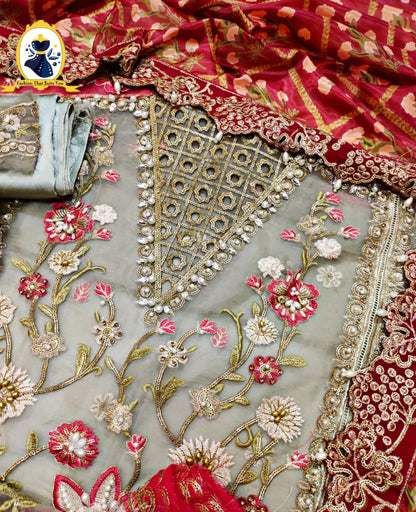 CRIMSON X SAIRA SHAKIRA | AK JHALAK WEARING BY HANIA AMIR | UNSTITCH COLLECTION BY SHAEBIZ IN MASTER REPLICA
