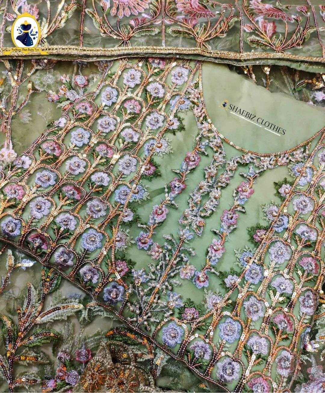 CRIMSON MINT GREEN SEMI STITCH MAXI