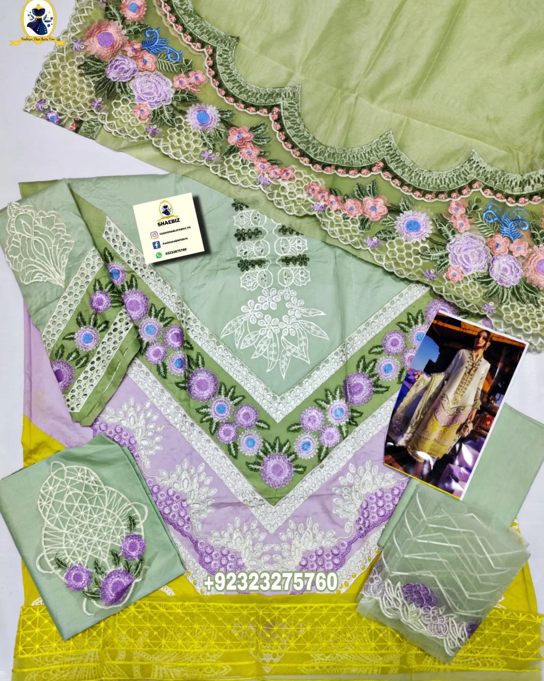 CRIMSON LAWN PISTAI CHICKENKARI | LUXURY PARTY WEAR COLLECTION | BY SHAEBIZ