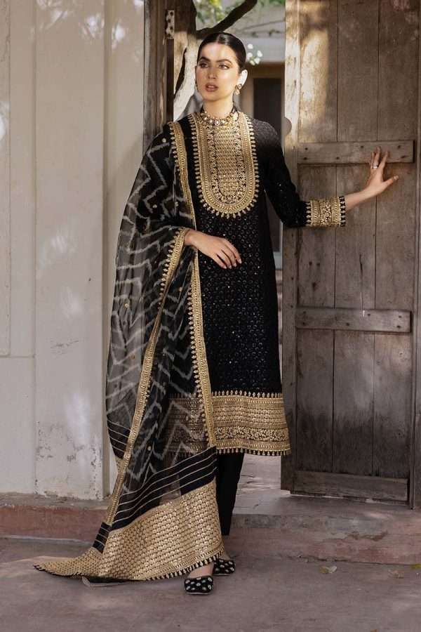 CROSS STITCH PARTY WEAR CHIFFON DRESS (CS-CFS3)