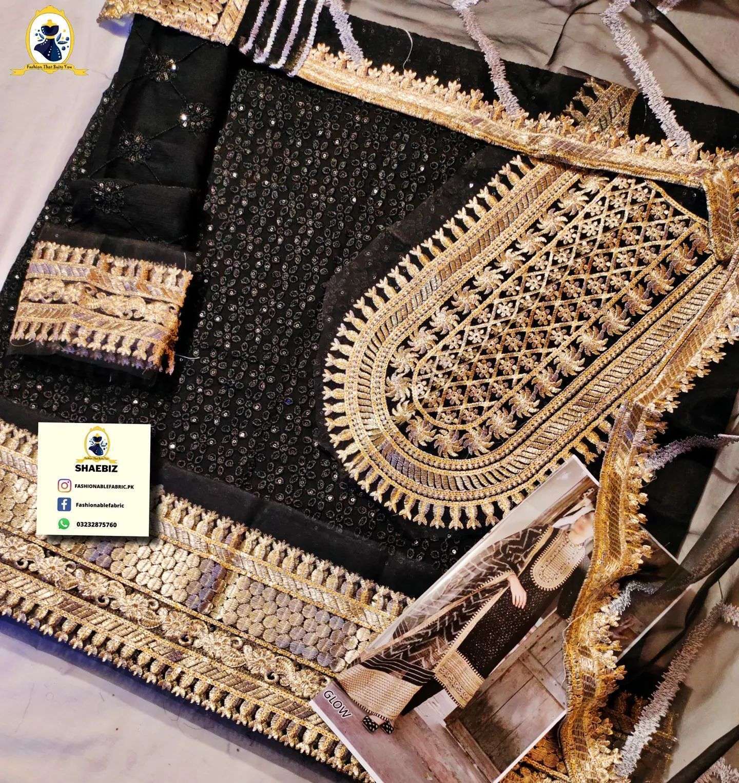 CROSS STITCH PARTY WEAR CHIFFON DRESS (CS-CFS3)