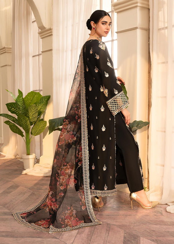 RANG RASIYA BLACK LUXURY RAW SILK COLLECTION| AYEZA BLACK| TOP PAKISTANI DRESS BY SHAEBIZ
