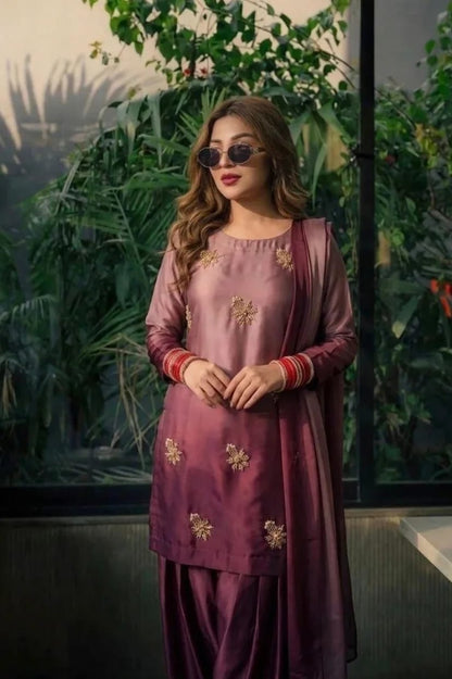 SHAEBIZ PRESENTING LUXURY TIE N DYE SILK COLLECTION|UNSTITCHED 3 PCS BY SHAEBIZ