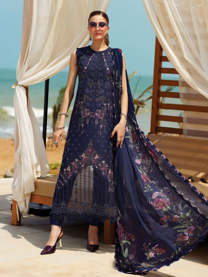 MARIA B 2026 EMBROIDERED LUXURY LAWN COLLECTION| UNSTITCHED 3 PCS BY SHAEBIZ