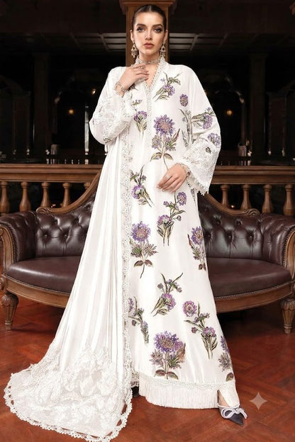 MARIA B LUXURY SHEESHA SILK FORMAL WEAR| UNSTITCHED 3 PCS BY SHAEBIZ