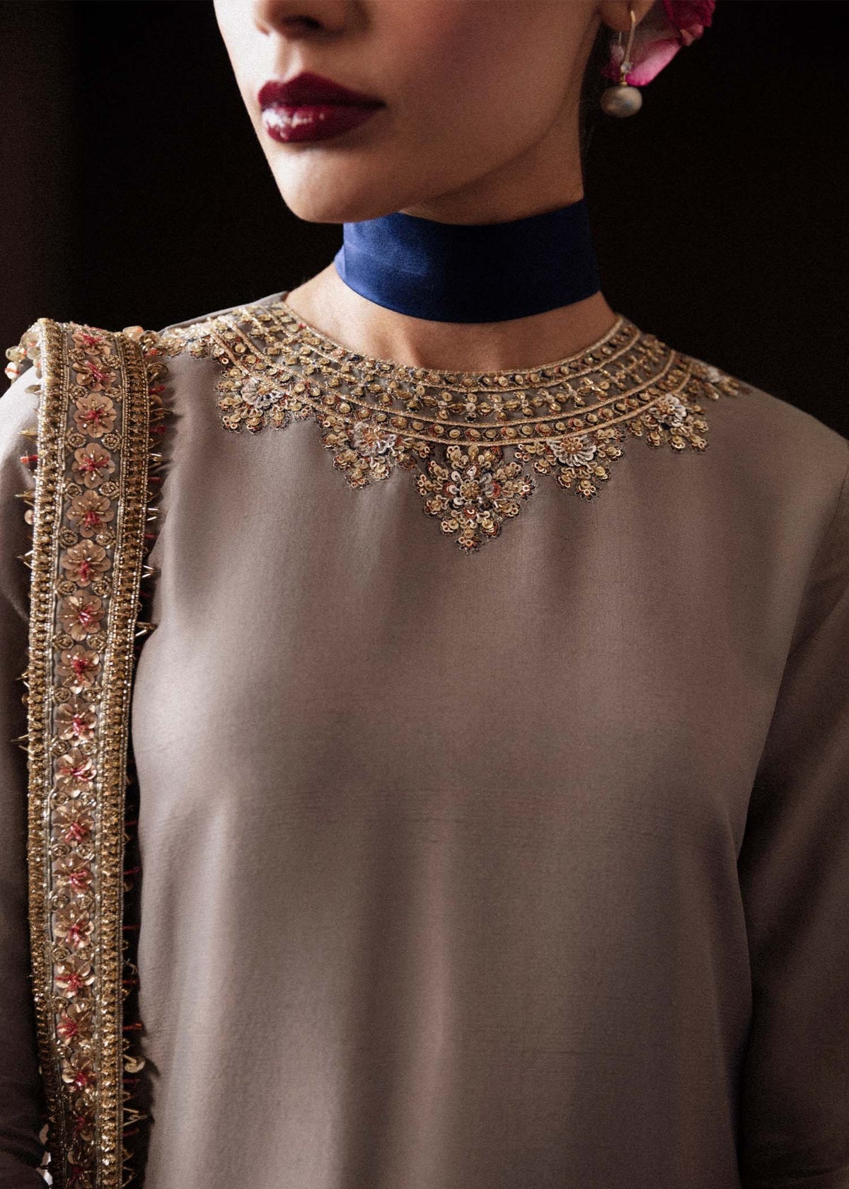 HUSSAIN REHAR RAW SILK | UNSTITCHED 3 PCS BY SHAEBIZ