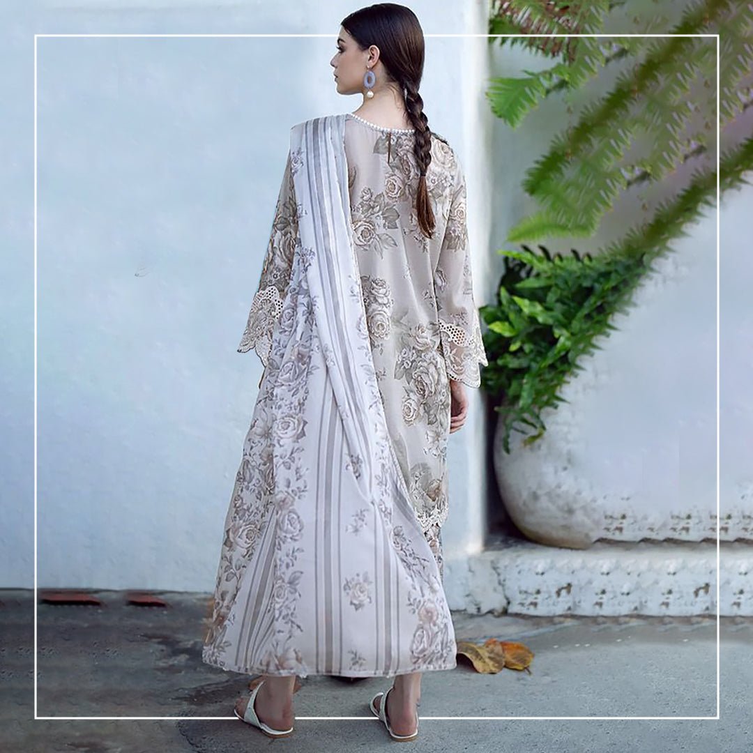 BAROQUE EMBROIDERED SWISS LAWN COLLECTION| TOO PAKISTANI DRESS BY SHAEBIZ