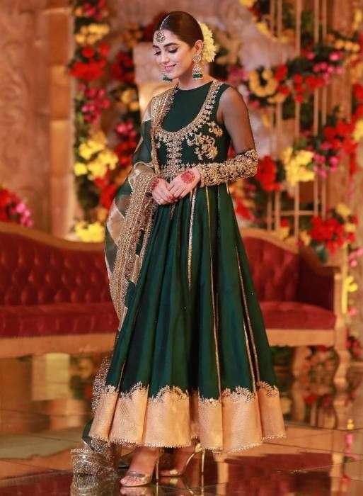 FAIZA SAQLAIN GREEN FROCK (FS-SM20)