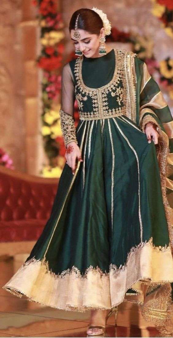 FAIZA SAQLAIN GREEN FROCK (FS-SM20)