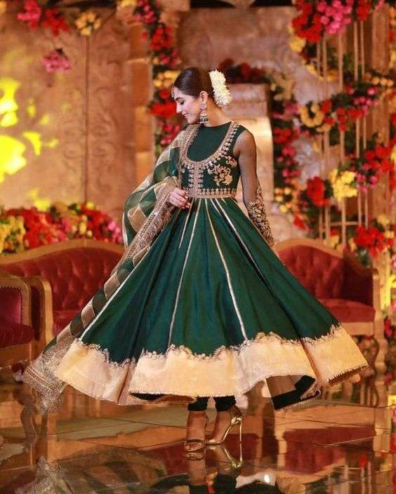 FAIZA SAQLAIN GREEN FROCK (FS-SM20)