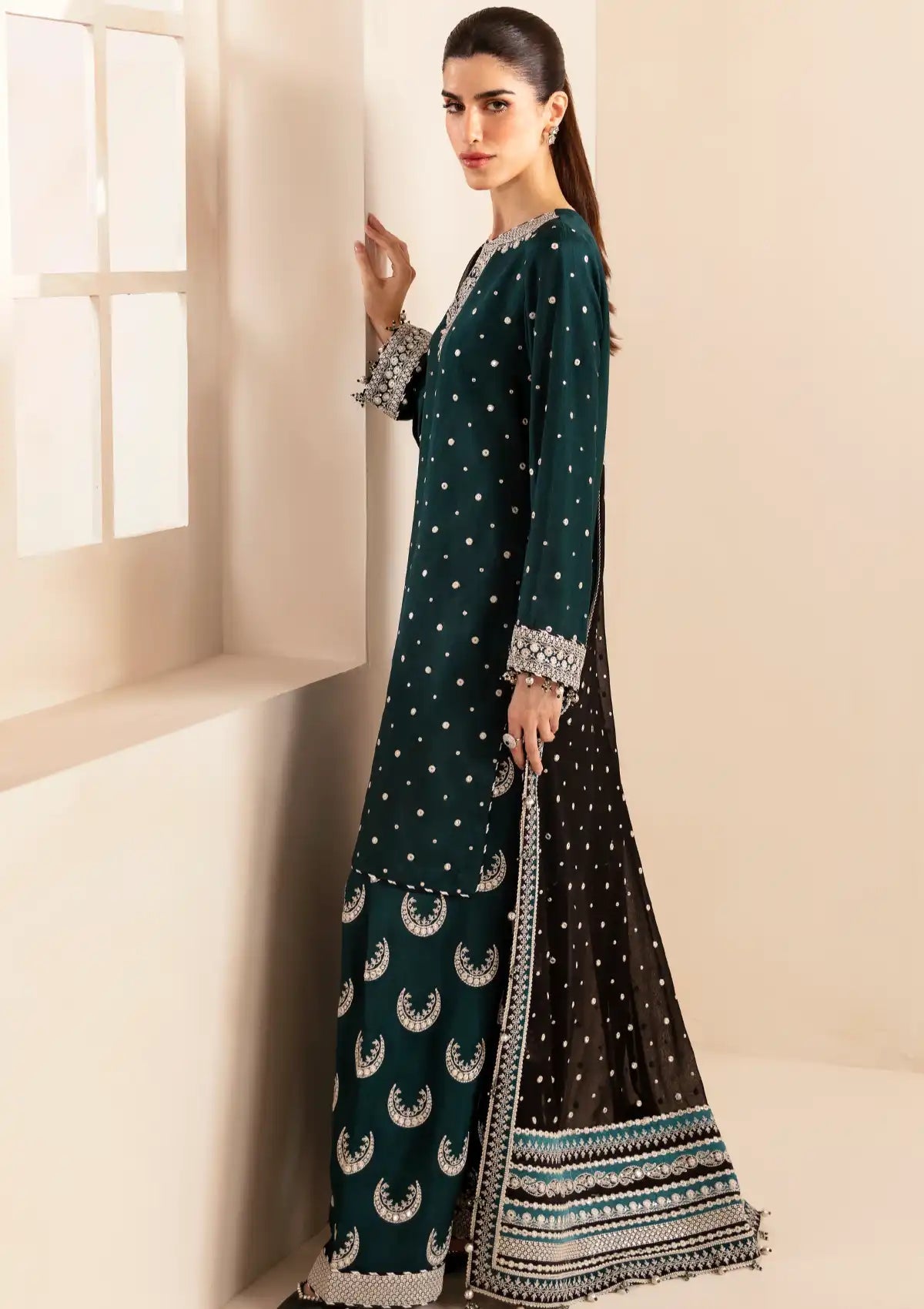 JAZMIN LUXURY RAW SILK DRESS | LAREST COLLECTION 2025| TOP PAKISTANI DRESS BY SHAEBIZ