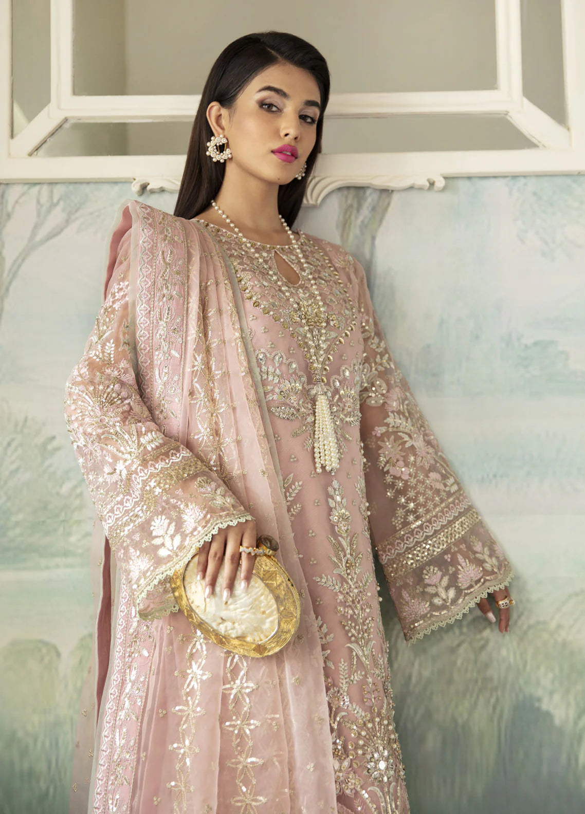 GULAAL LUXURY NET DRESS| TOP PAKISTANI DRESS BY SHAEBIZ|