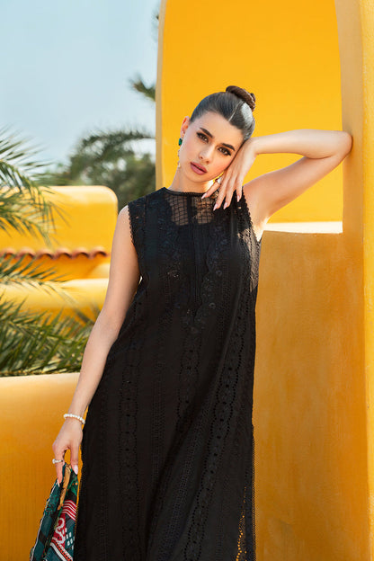 SAIRA RIZWAN BLACK BLOSSOM LUXURY LAWN COLLECTION| UNSTITCHED MASTER REPLICA| TOP PAKISTANI DRESS BY SHAEBIZ