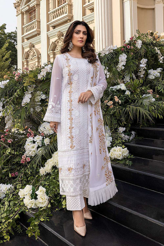 AZURE WHITE CHIFFON LUXURY WEAR (AZ-SW22)