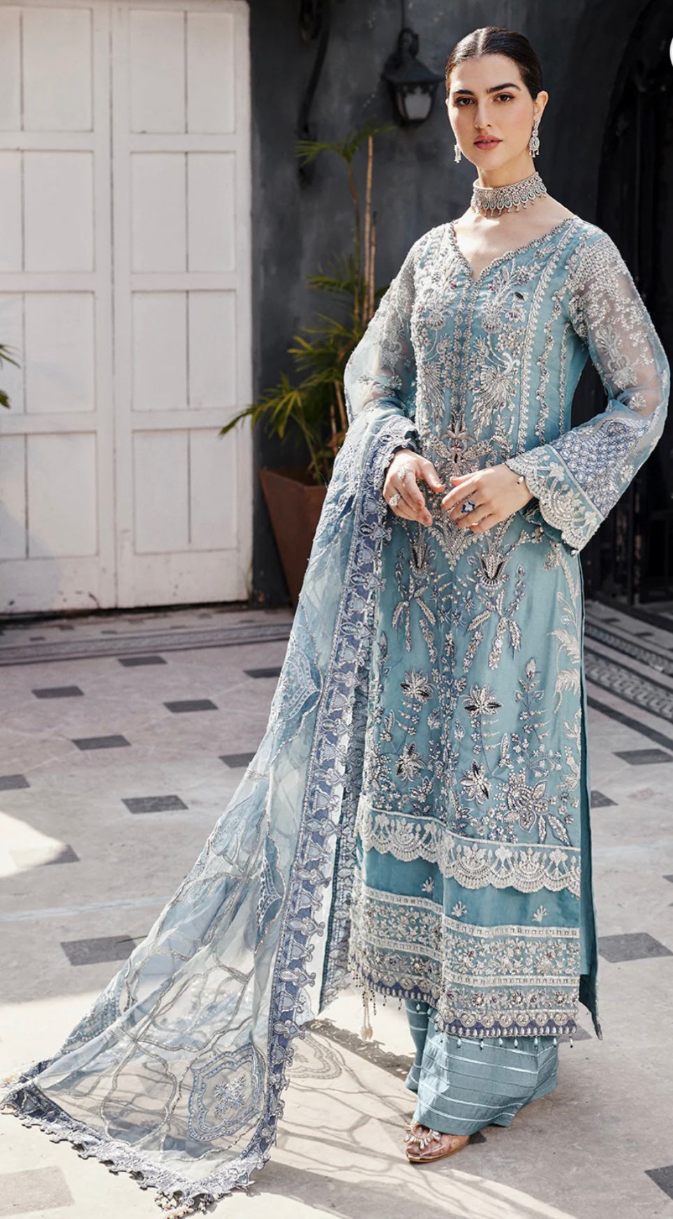 EMAAN ADEEL LUXURY ORGENZA COLLECTION | TOP PAKISTANI DRESS BY SHAEBIZ