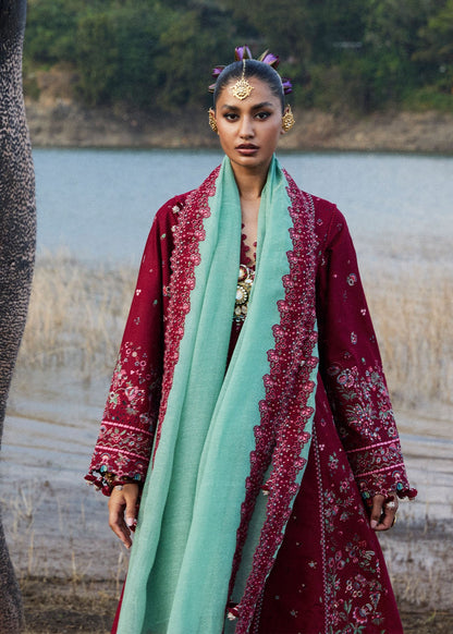 HUSSAIN REHAR MAHOGANY 2026 PREMIUM COTTON COLLECTION| UNSTITCHED 3 PCS BY SHAEBIZ