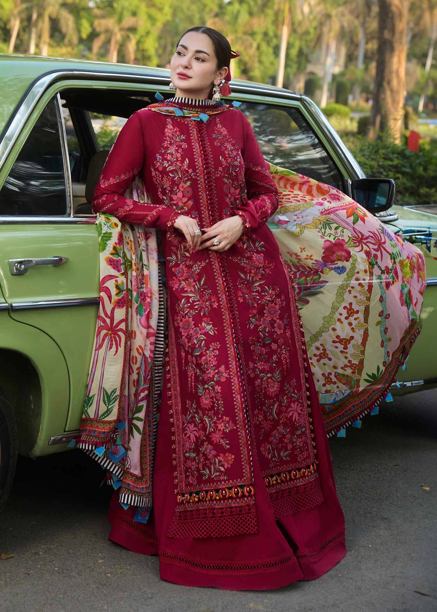 HUSSAIN REHAR 2026 LUXURY LAWN COLLECTION| UNSTITCHED 3 PCS BY SHAEBIZ