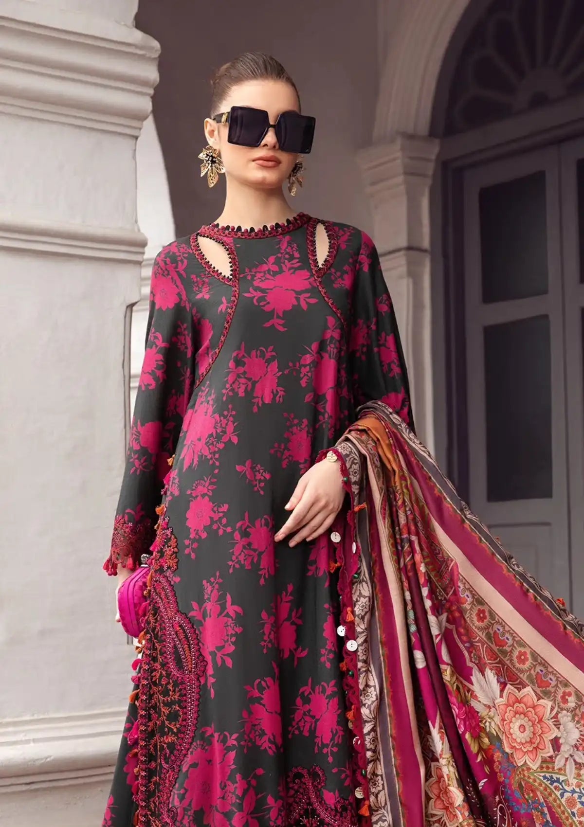 Maria b Lawn Mprint 2024 Latest Eid Collection Pakistani Unstitch Dress By Shaebiz