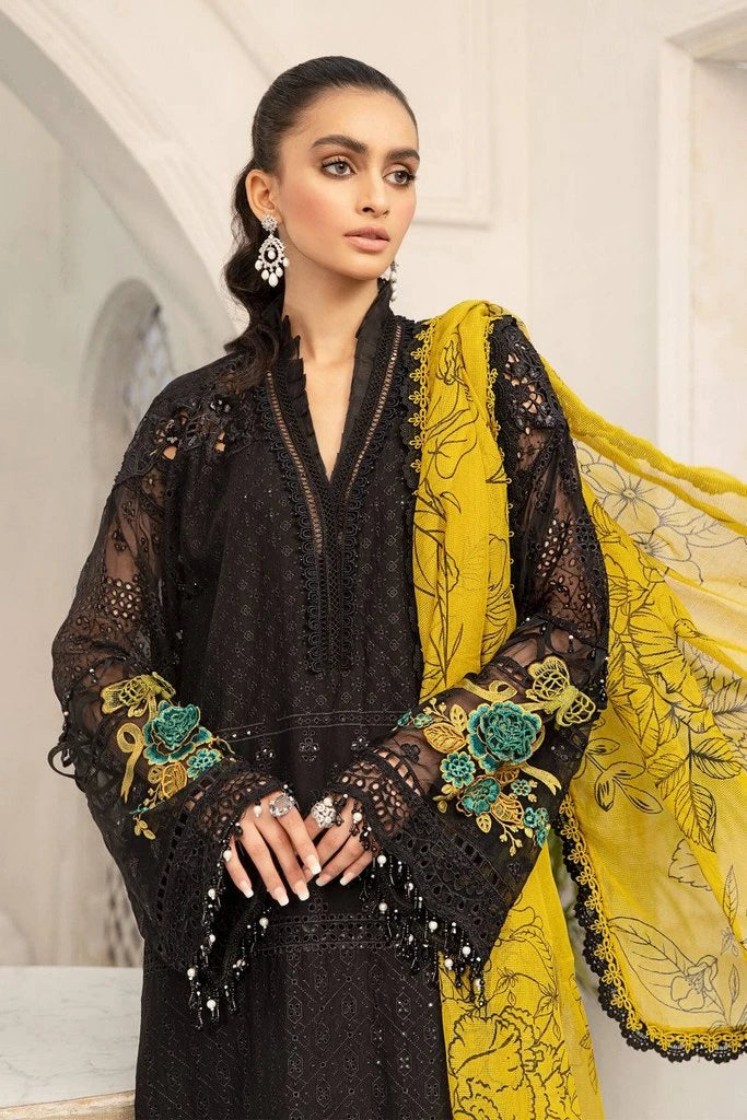 MARIA B BLACK CHICKEN KARI LAWN 2022 (MB-SL22)