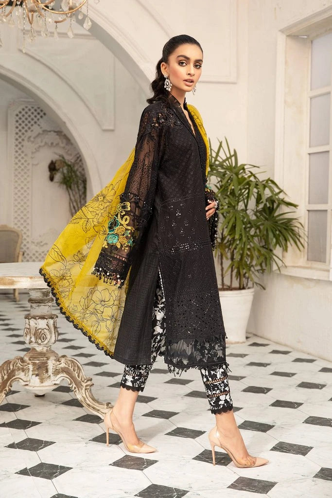 MARIA B BLACK CHICKEN KARI LAWN 2022 (MB-SL22)