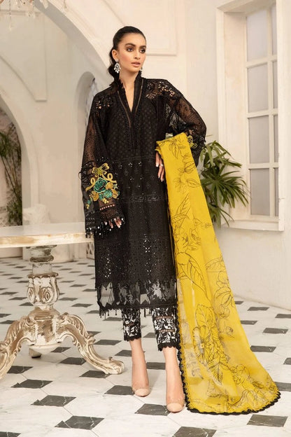 MARIA B BLACK CHICKEN KARI LAWN 2022 (MB-SL22)