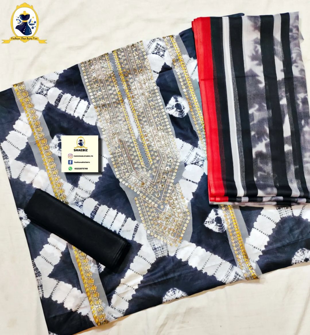 MARIA B M PRINT LAWN 2023 TIE & DYE UNSTITCH FORMAL WEAR COLLECTION