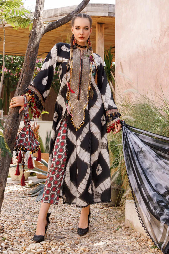 MARIA B M PRINT LAWN 2023 TIE & DYE UNSTITCH FORMAL WEAR COLLECTION