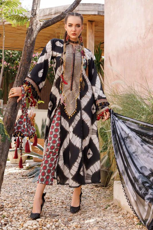 MARIA B M PRINT LAWN 2023 TIE & DYE UNSTITCH FORMAL WEAR COLLECTION
