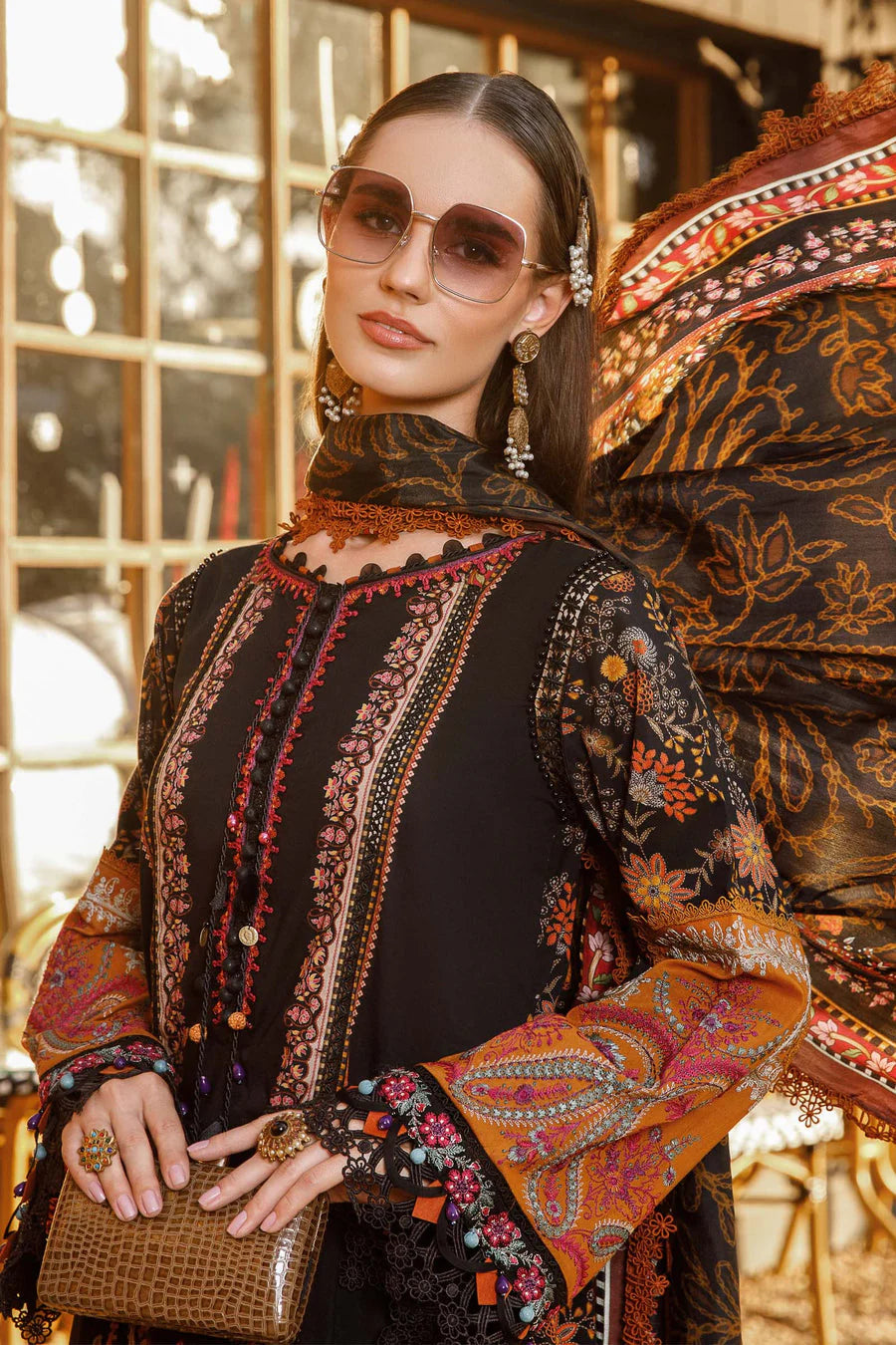 Maria.B Summer 2024 Lawn Digital Print | Top Pakistani Dress | By Shaebiz