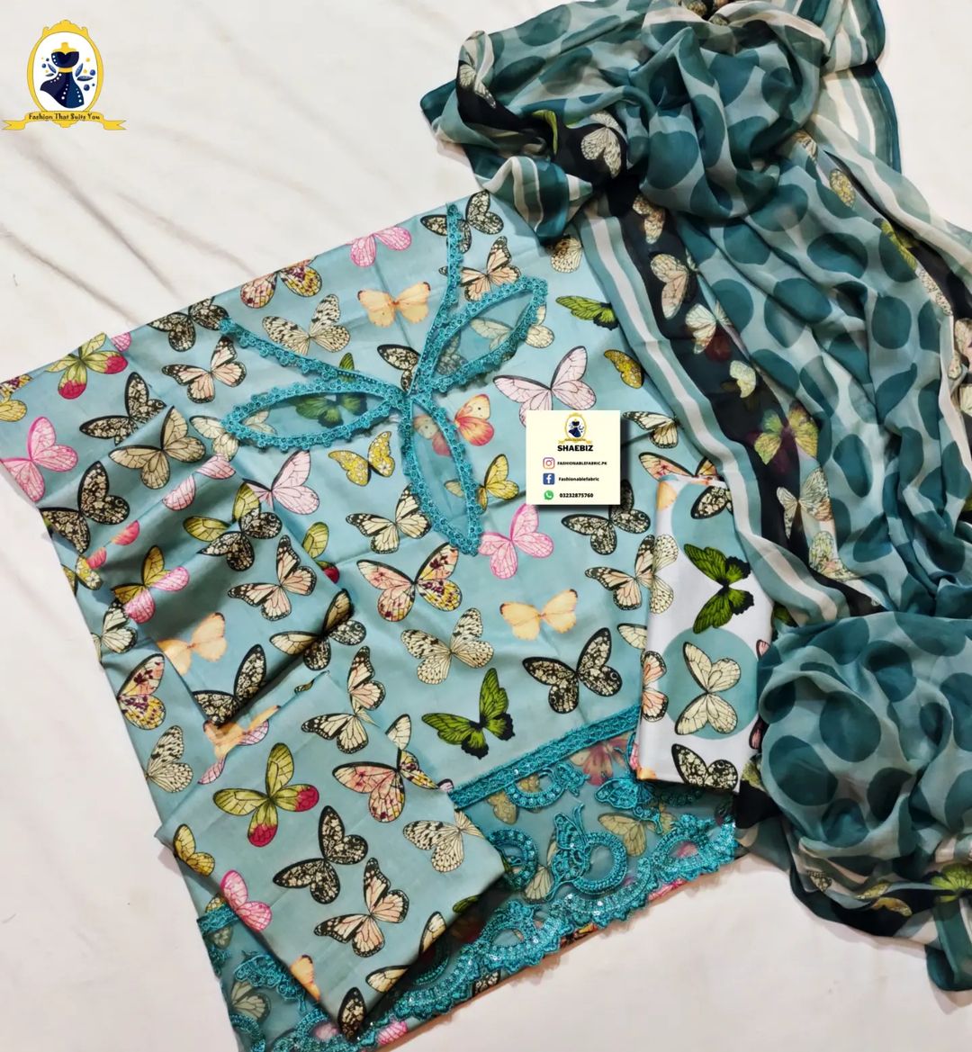 MARIA B M PRINT LAWN 2023 BUTTERFLY FORMAL WEAR COLLECTION