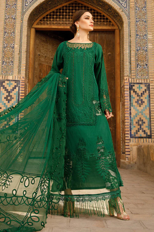 MARAI B | GREEN VOYAGE A LUXE LAWN | EID COLLECTION | UNSTITCHED EMBROIDERED 3 PIECE