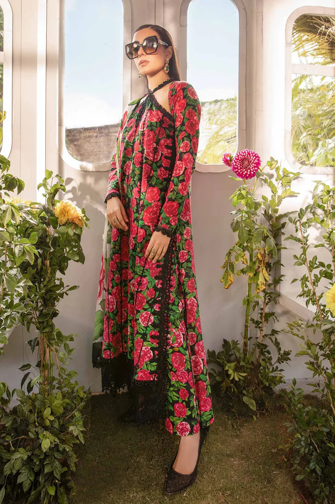 MARIA B MPRINT SUMMER LAWN COLLECTION |PINK FLOWER| TOP PAKISTANI DRESS BY SHAEBIZ